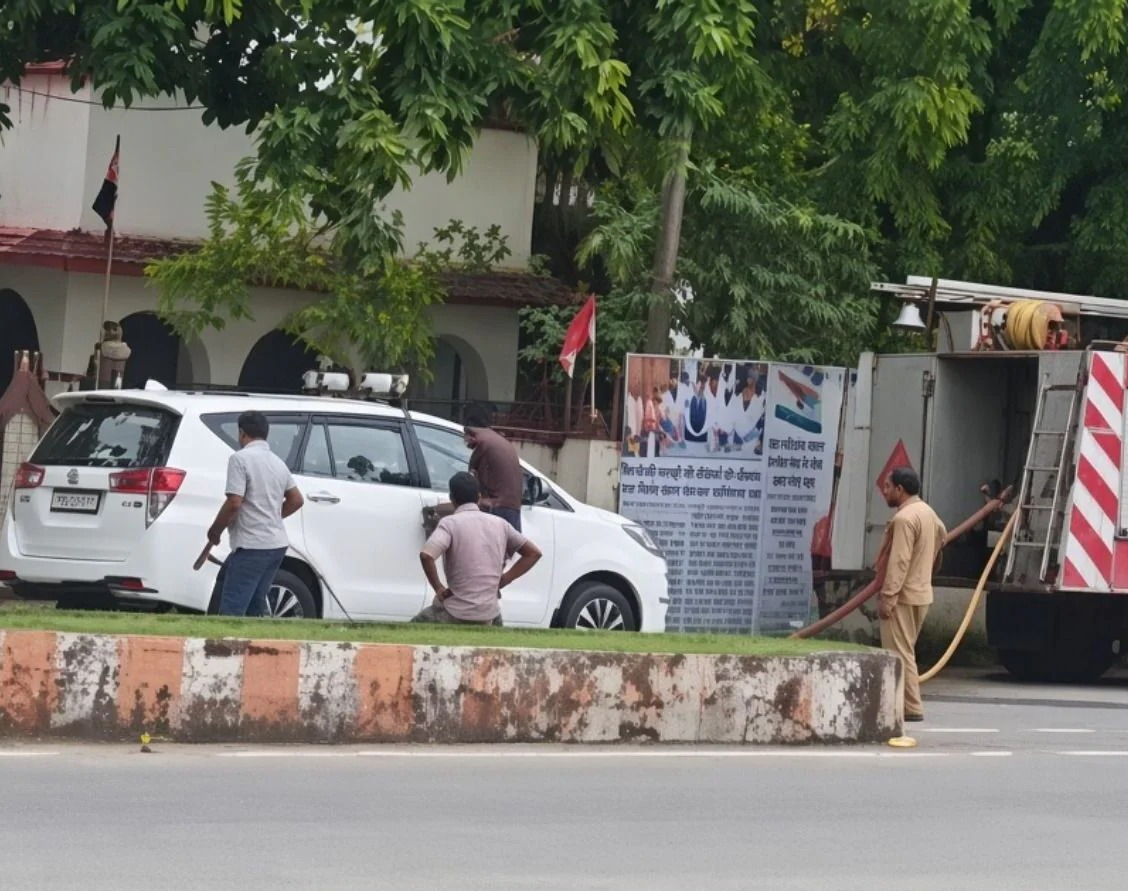 फायर ब्रिगेड से धुलवाई विधायक की कार? वायरल वीडियो के बाद मचा बवाल, सरकारी संसाधनों के इस्तेमाल पर सवाल