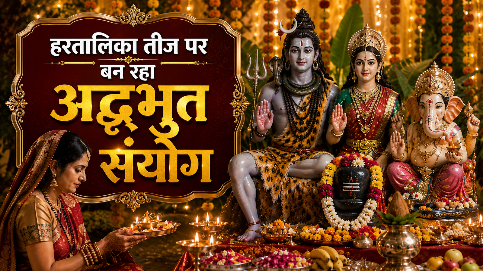 इस बार हरतालिका तीज पर बन रहा अद्भुत संयोग, शिव पार्वती संग होगी गणेश जी की पूजा जाने शुभ मुहूर्त