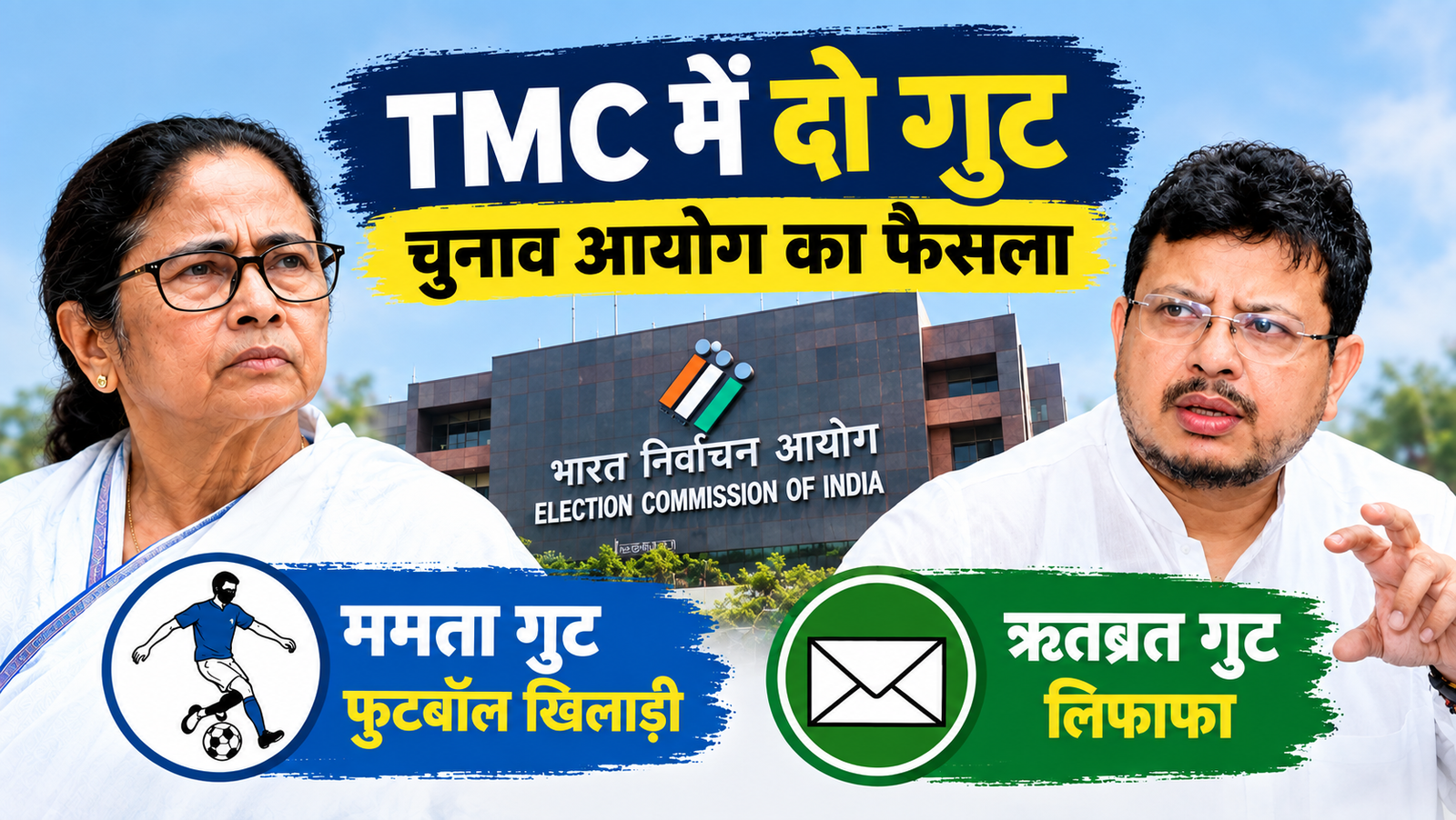 उपचुनाव से पहले TMC की बदली पहचान, दोनों गुटों को मिले अलग नाम और चुनाव चिह्न, जानें किसे क्या मिला