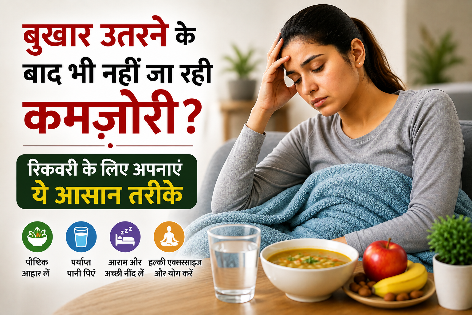 बुखार उतरने के बाद भी नहीं जा रही कमजोरी? रिकवरी के लिए अपनाएं ये आसान तरीके