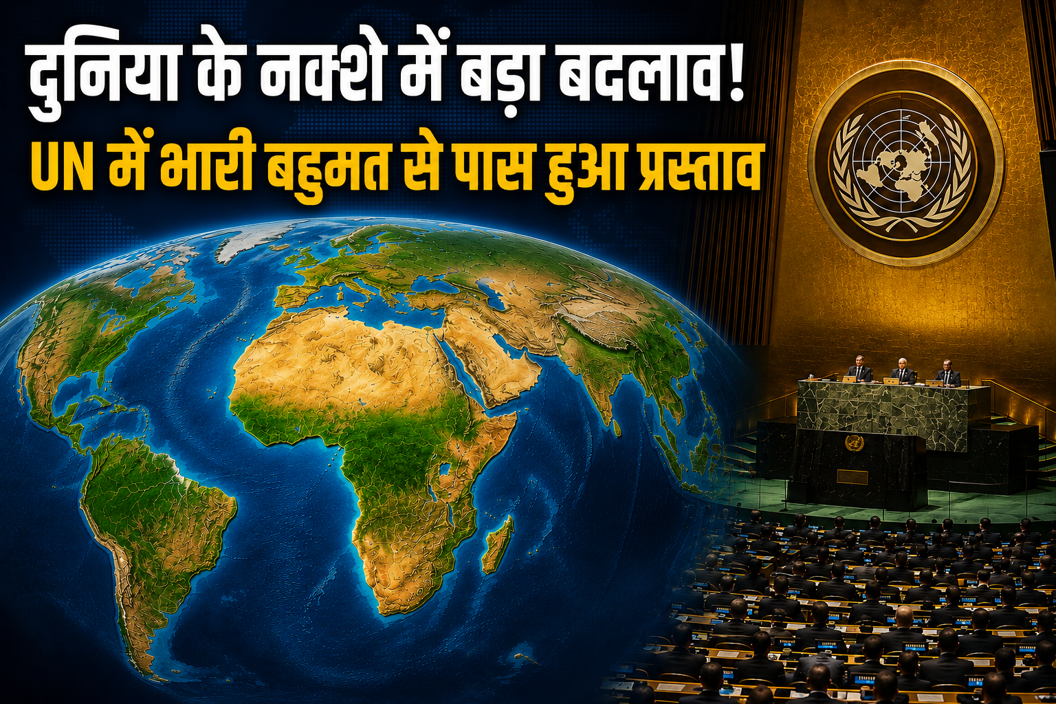 दुनिया के नक्शे में बड़ा बदलाव! UN में भारी बहुमत से पास हुआ प्रस्ताव, अब वर्ल्ड मैप पर बड़ा दिखेगा अफ्रीका