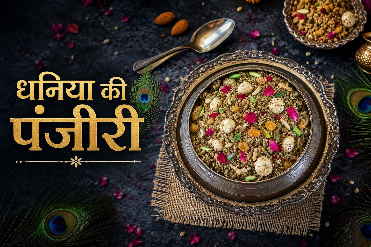 माखन-मिश्री के साथ कान्हा को लगाएं धनिया पंजीरी का भोग, ऐसे बनाएं झटपट और आसान रेसिपी