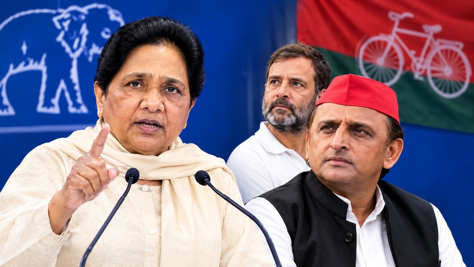 नीला रंग अपनाने से नहीं बदलेगी जातिवादी सोच’, मायावती का अखिलेश यादव समेत विपक्ष पर हमला