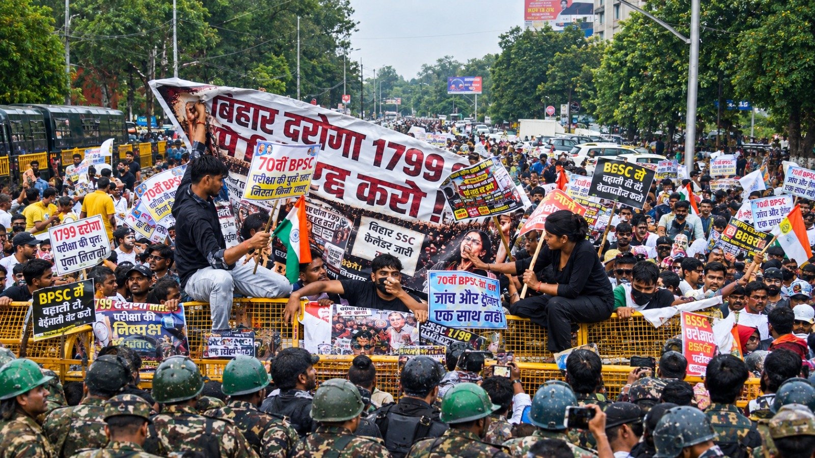बिहार में दारोगा भर्ती को लेकर फिर सड़कों पर छात्र, पटना में पुलिस से झड़प के बाद बढ़ा तनाव