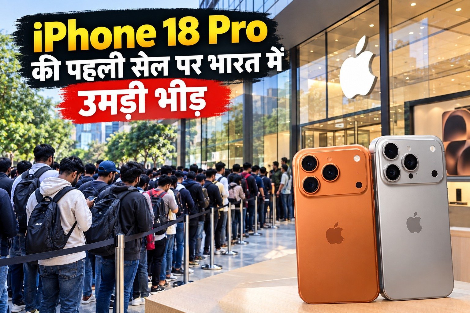 iPhone 18 Pro खरीदने के लिए रात से लगी कतारें, दिल्ली-मुंबई में दिखा जबरदस्त क्रेज, जानें कीमत और फीचर्स