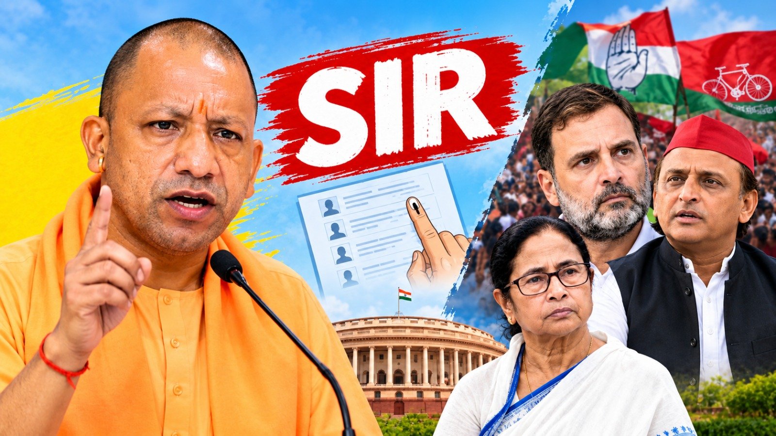SIR विवाद पर CM योगी ने विपक्ष को घेरा, बोले- ‘बाल की खाल उधेड़ रही हैं सपा-कांग्रेस’, देश से मांगे माफी